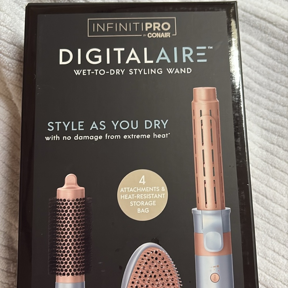 InfinitiPro by Digital Air Hair Styling Wand - Silver and Pink - Picture 10 of 10